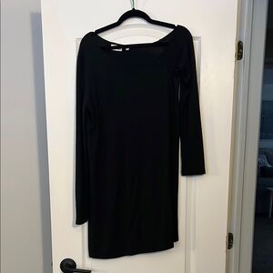 Wilfred Black One Shoulder/Off Shoulder Long Sleeve Dress
